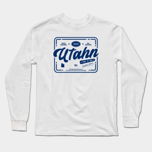 Original Utahn Cool Vintage Dark Stamp Label Print Utah Resident Gift Long Sleeve T-Shirt